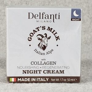 Delfanti Milano Night Cream Goat Milk Collagen Regenerating 1.7oz Made in Italy
